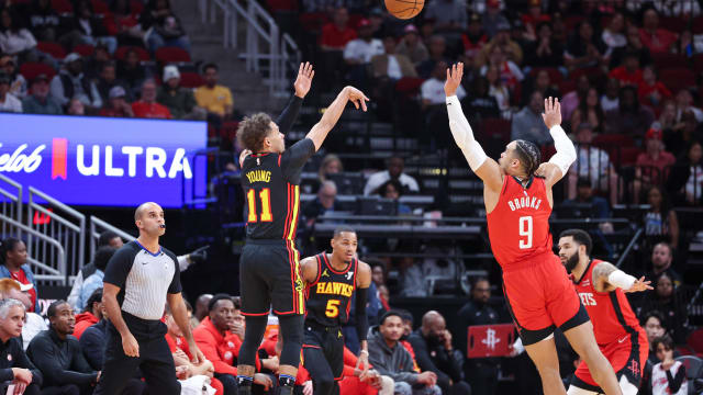 Trae Young shooting vs the Rockets